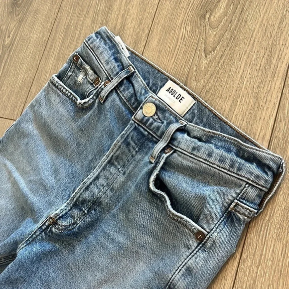 Agolde Denim Cut Off Shorts Nico Size 25 - Picture 8 of 12